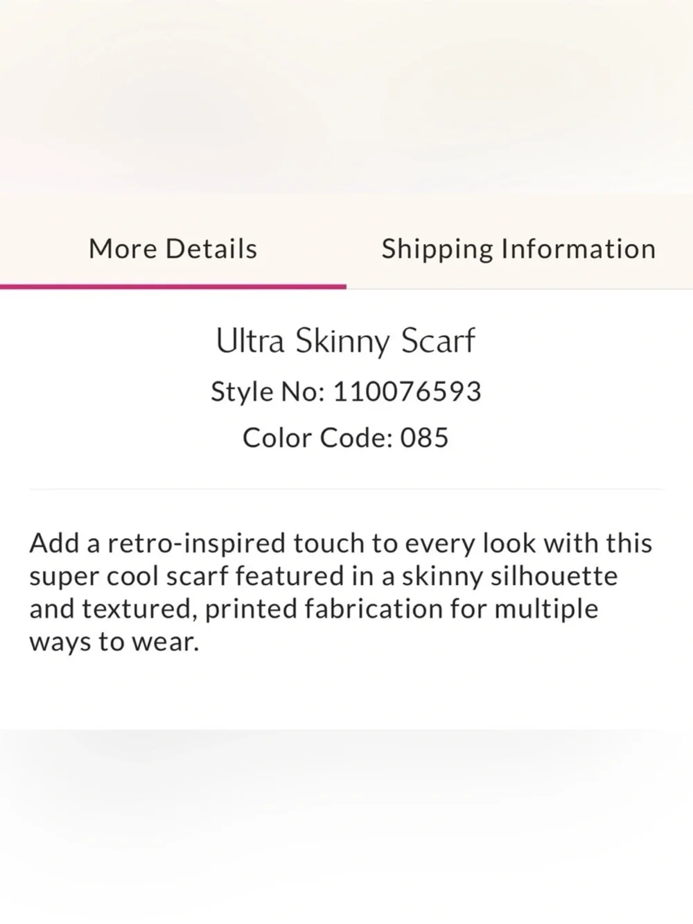 Free People ultra skinny Brown and Pink Floral Neck Scarf